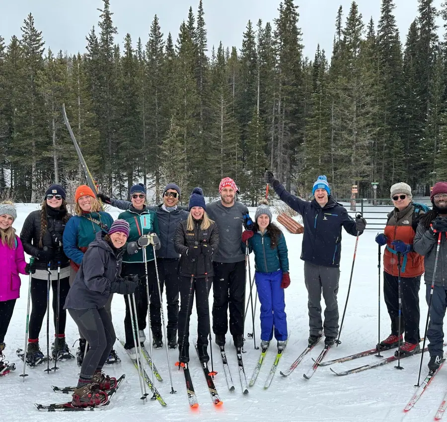 group in snow